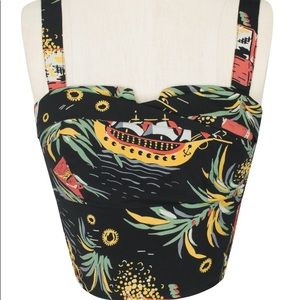 Trashy Diva Pirate Treasure Trixie top EUC sz LG